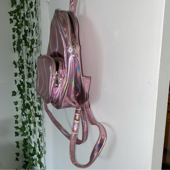 Pink Iridescent Mini Backpack - Picture 2 of 3